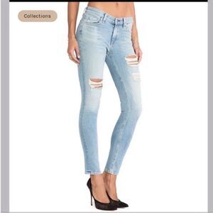 Rag & Bone The Dre Skinny in Convoy Skinny Motto Distressed Jeans